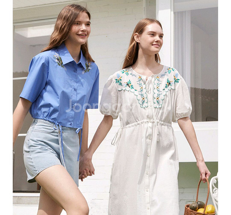 쥬시쥬디 자수 J네크 풀오픈 원피스 (착불)--4