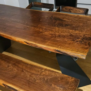 우드슬랩 테이블 세트