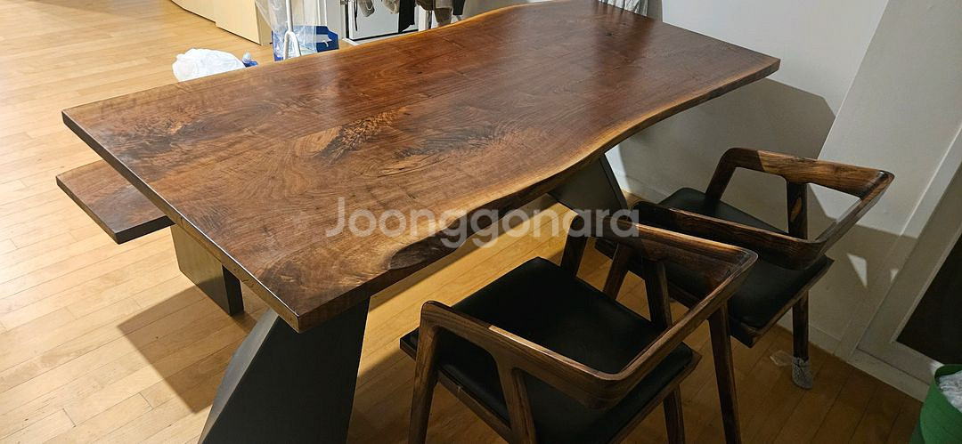 우드슬랩 테이블 세트--2