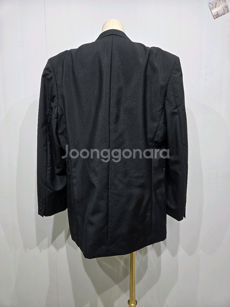 랑방 더블 버튼 블랙 자켓--1