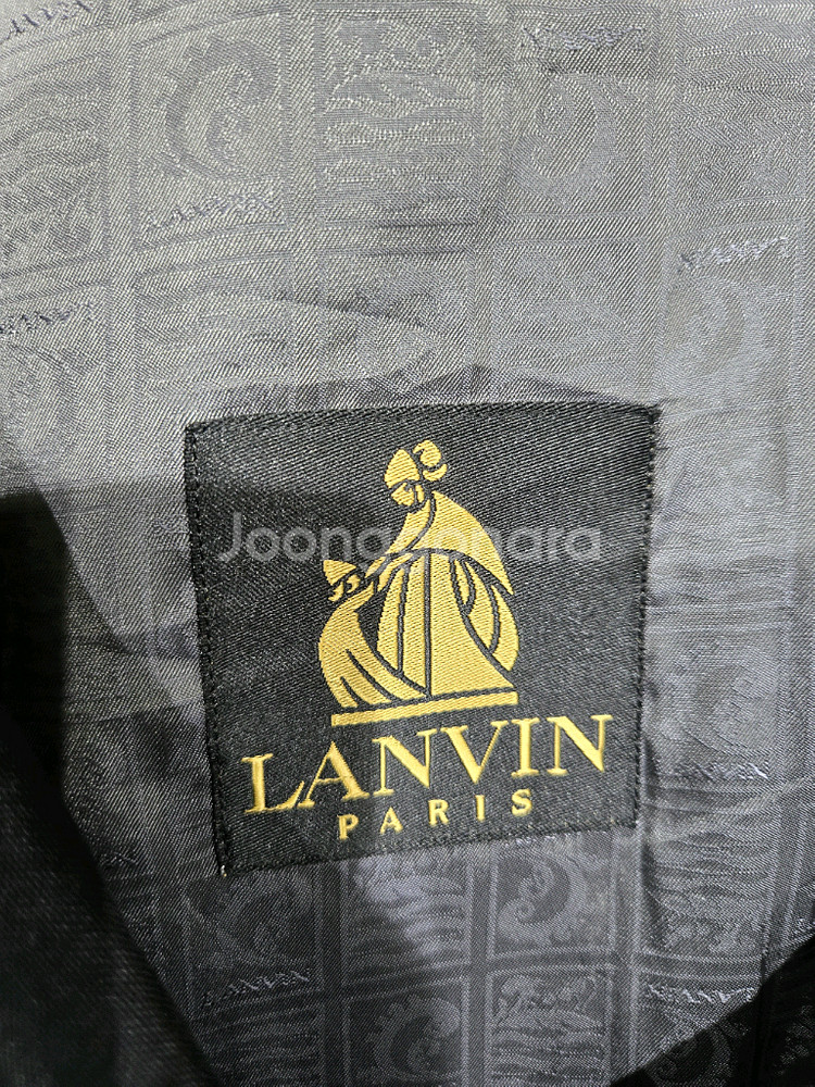 랑방 더블 버튼 블랙 자켓--4