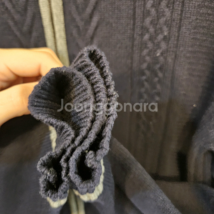 100(L)인디언 케이블 니트 집업 가디건--2