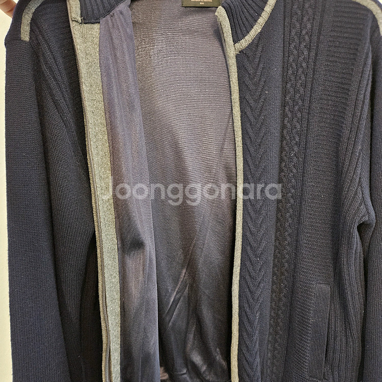 100(L)인디언 케이블 니트 집업 가디건--4