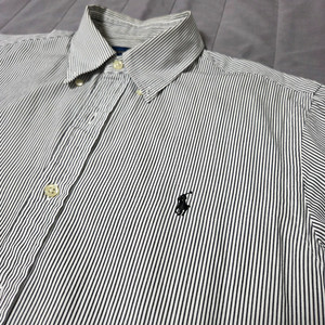 폴로 랄프로렌 슬림핏 코튼 스트레치 셔츠 스트라이프 M 100 Polo