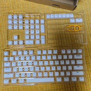 화이트 젤리 실리콘 키보드 키캡