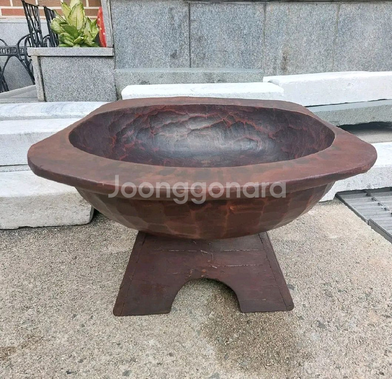 옛날 대형 함지 - 민속품--3