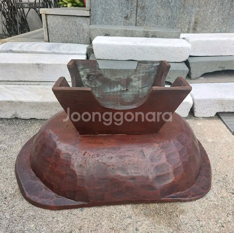 옛날 대형 함지 - 민속품--5