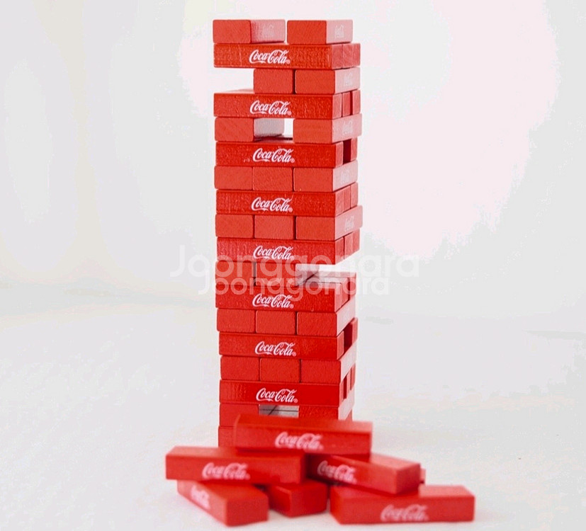 코카콜라 굿즈 우드블록 젠가--1