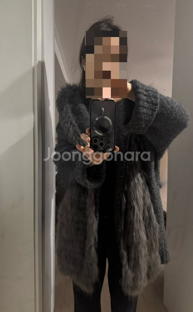 시슬리 퍼 니트 가디건 (새상품)--0