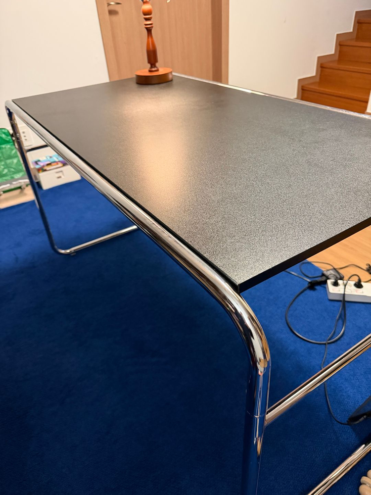 미드센츄리 책상 테이블 + 사무용 라탄의자--2