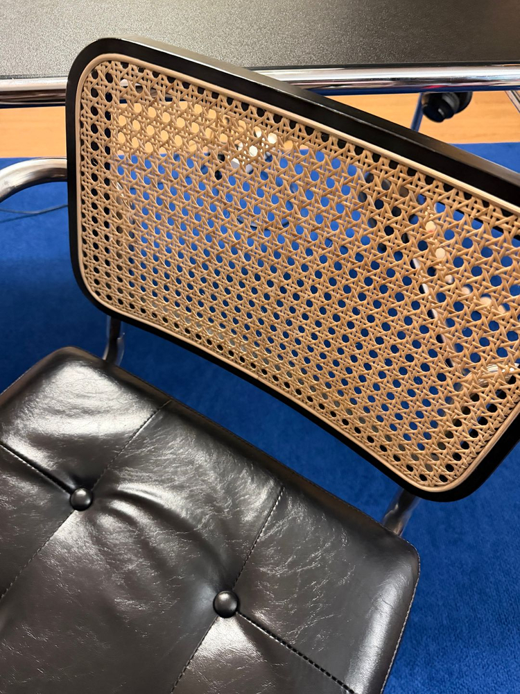 미드센츄리 책상 테이블 + 사무용 라탄의자--3