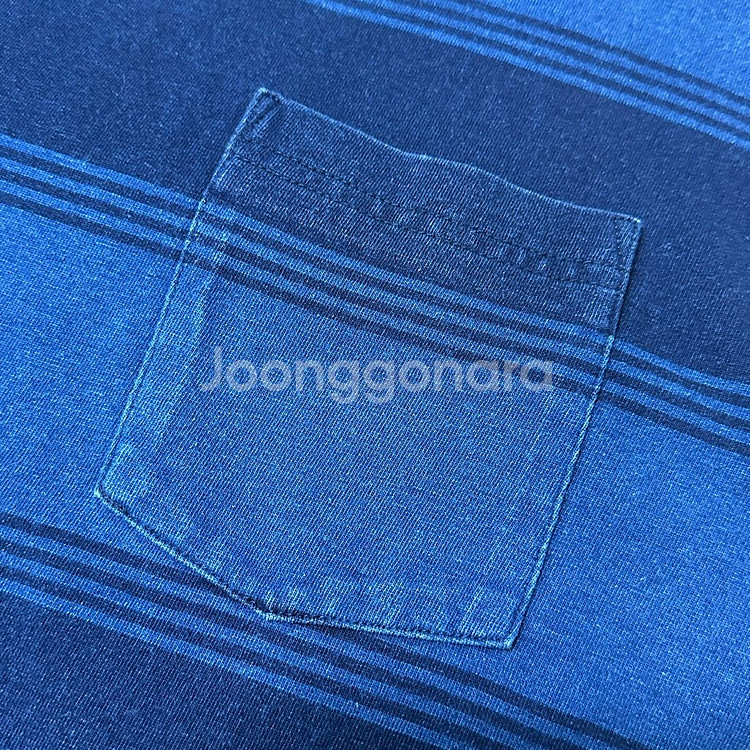 빔즈플러스 스트라이프 L/S 티셔츠 인디고 색상 L사이즈--7