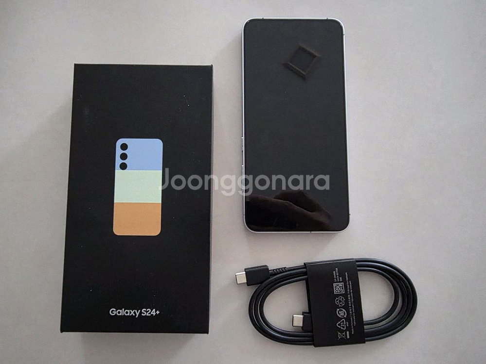 갤럭시 S24플러스 사파이어블루 512기가 풀박 S급 팝니다!--0