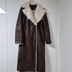 인하 SATIN 무스탕 롱코트66사이즈브라운