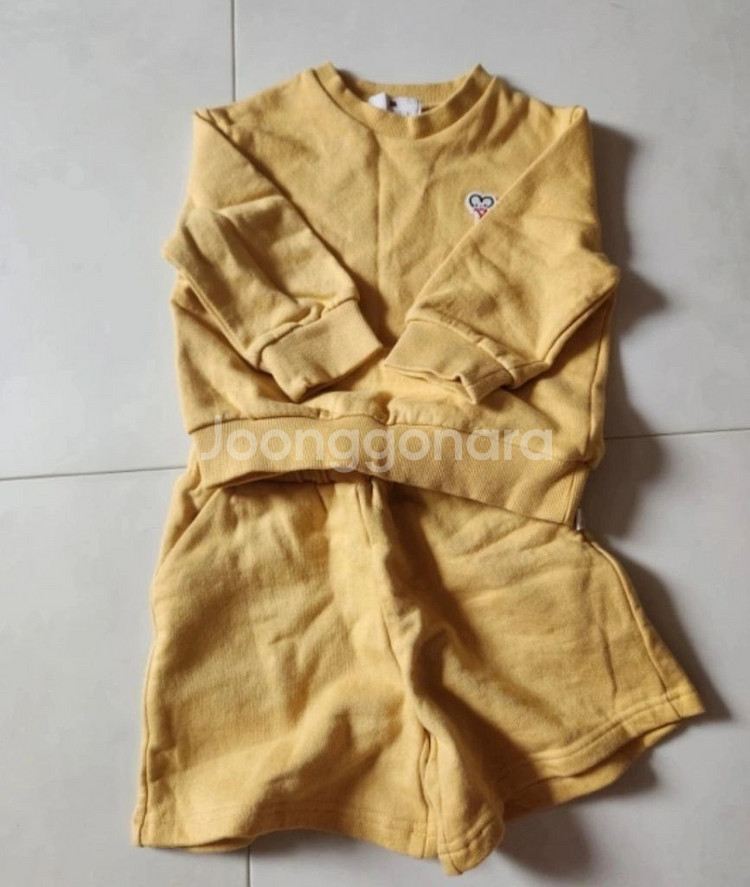 누네주아 nunejoie 노란색 상하복 110--0