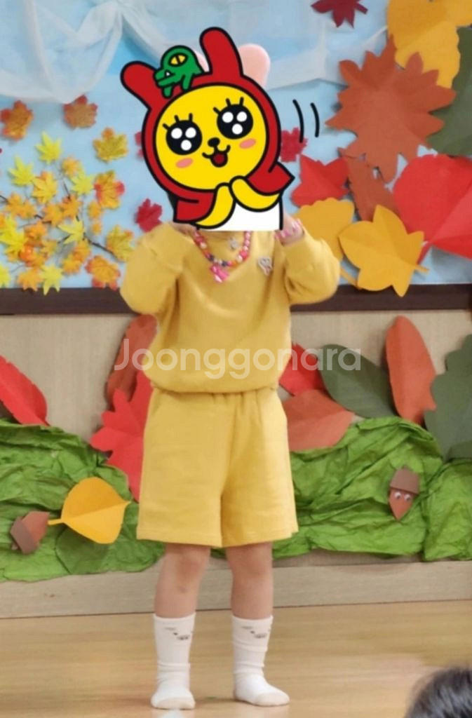 누네주아 nunejoie 노란색 상하복 110--2