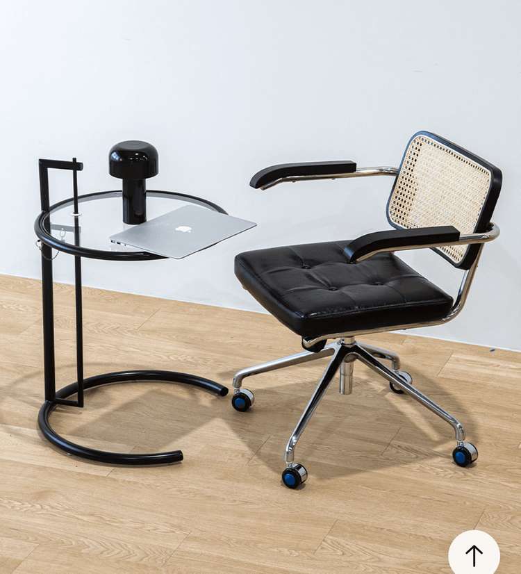 미드센츄리 책상 테이블 + 사무용 라탄의자--6