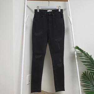 산드로 블랙 데미지 스키니진