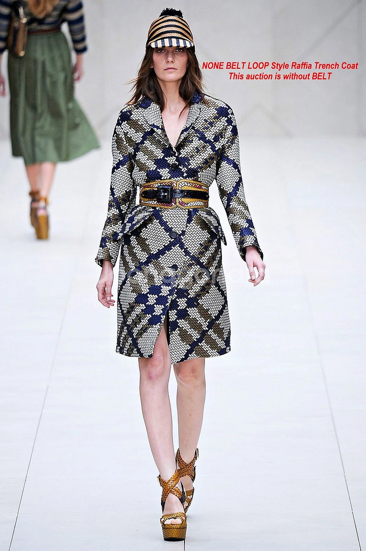 버버리 프로섬 런웨이 한정판 라피아 트렌치코트 38--9