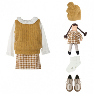 봉쁘앙 트위드 체크 스커트 8세