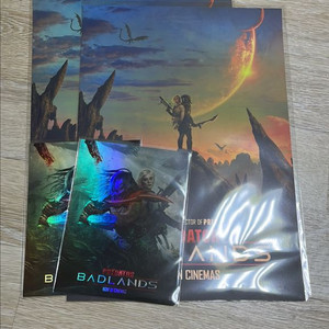 프레데터 죽음의 땅 광음 포스터 + 아트카드 일괄