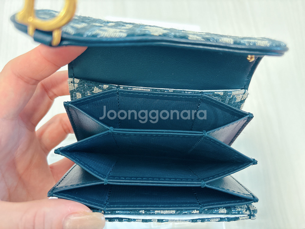 디올 오블리크 새들 카드지갑--4