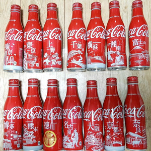 코카콜라 일본 한정판 시티보틀 14종