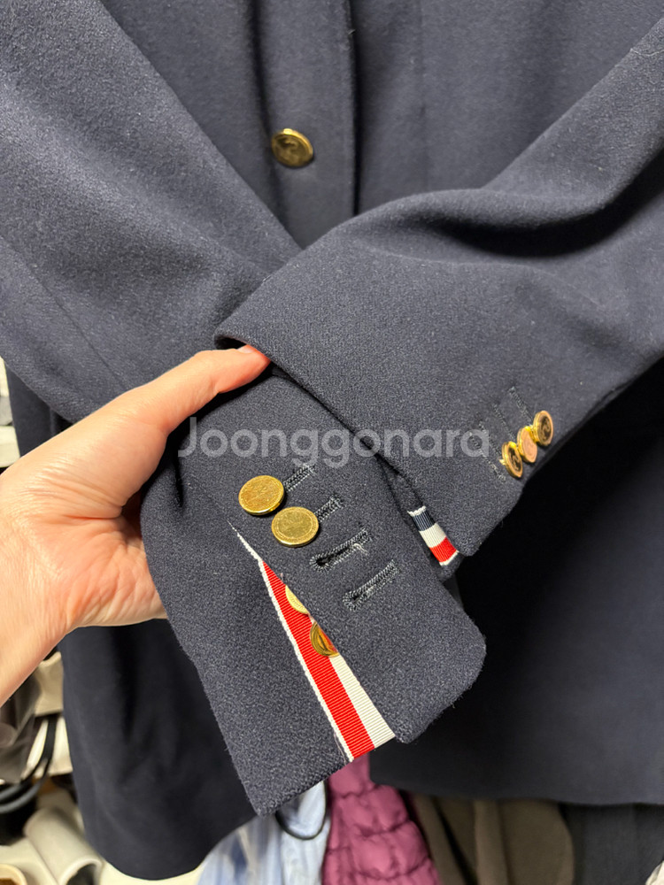 톰브라운 네이비 울 코트 0 사이즈--7