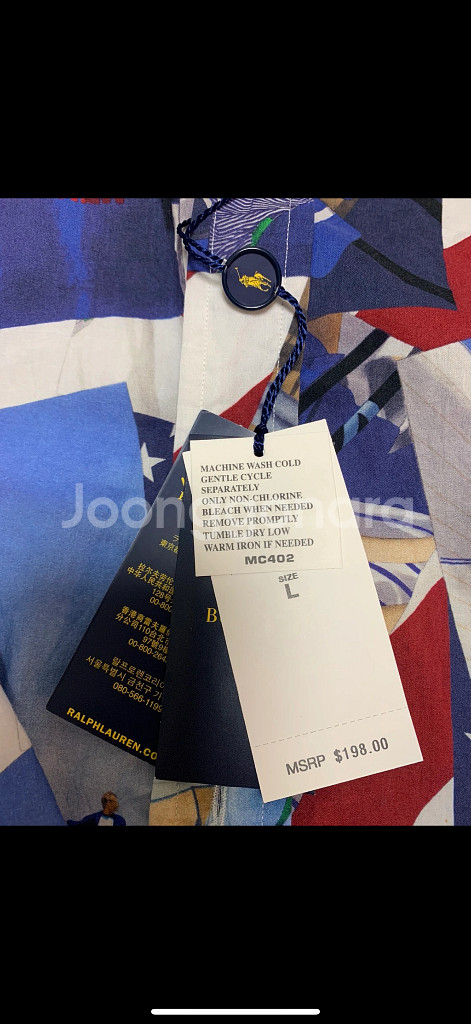 폴로 랄프로렌 패턴 셔츠--1