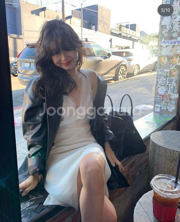 farven 파르벵 딥 브이넥 원피스 m--4