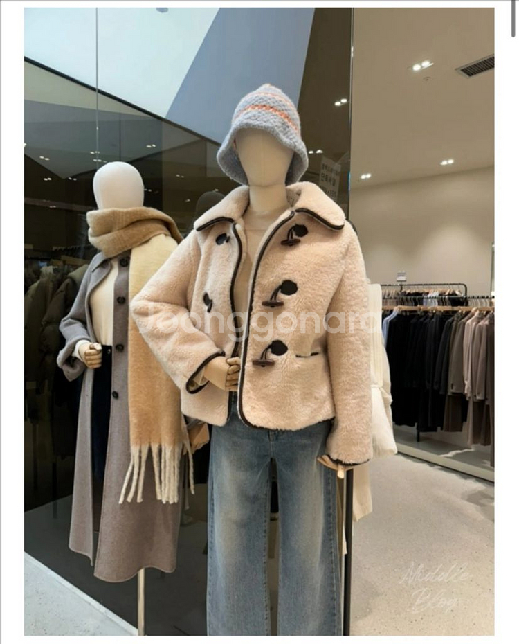 시스티나 더블 퍼자켓 (라이트베이지)--0