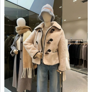 시스티나 더블 퍼자켓 (라이트베이지)