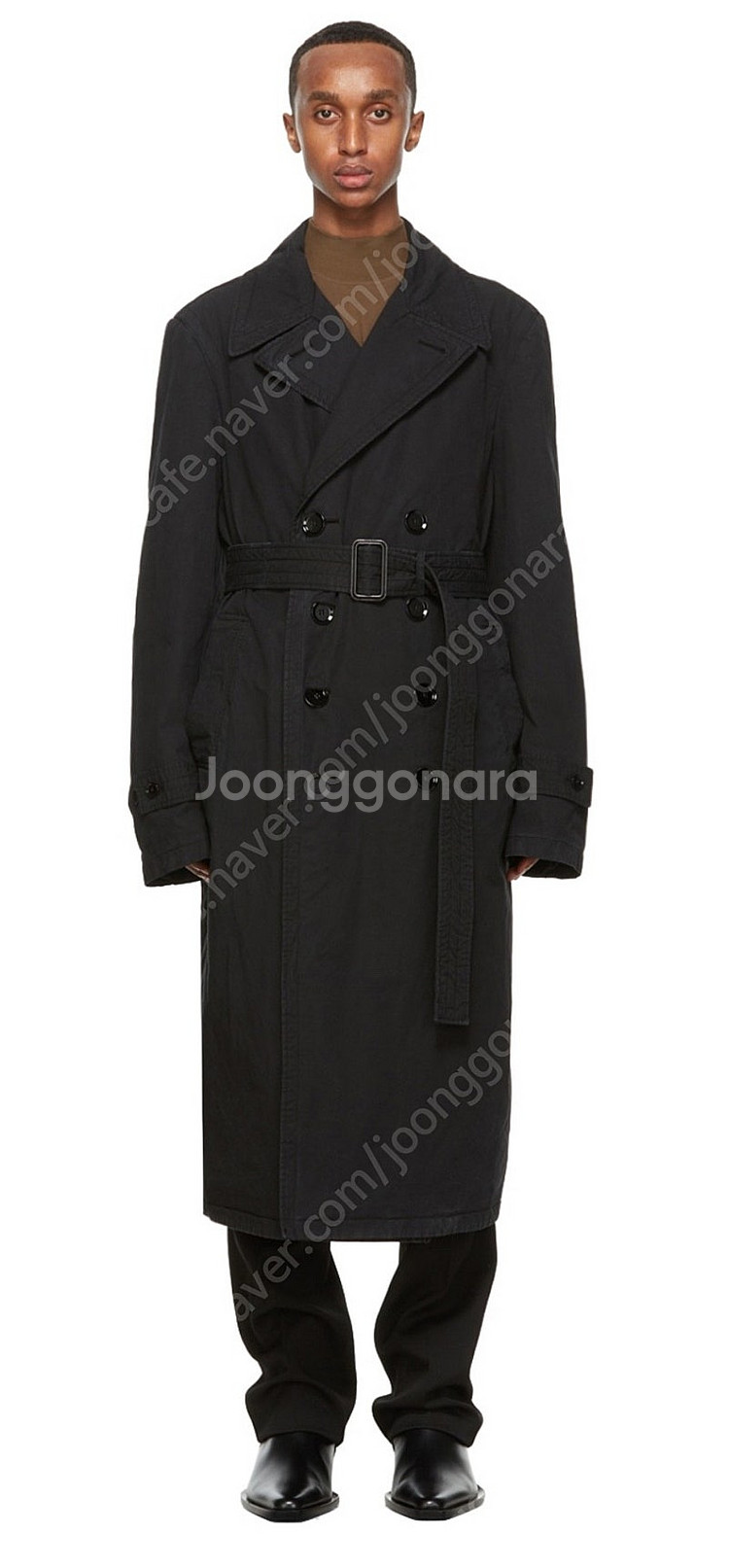 르메르 가먼트 트렌치 코트 블랙/L--0