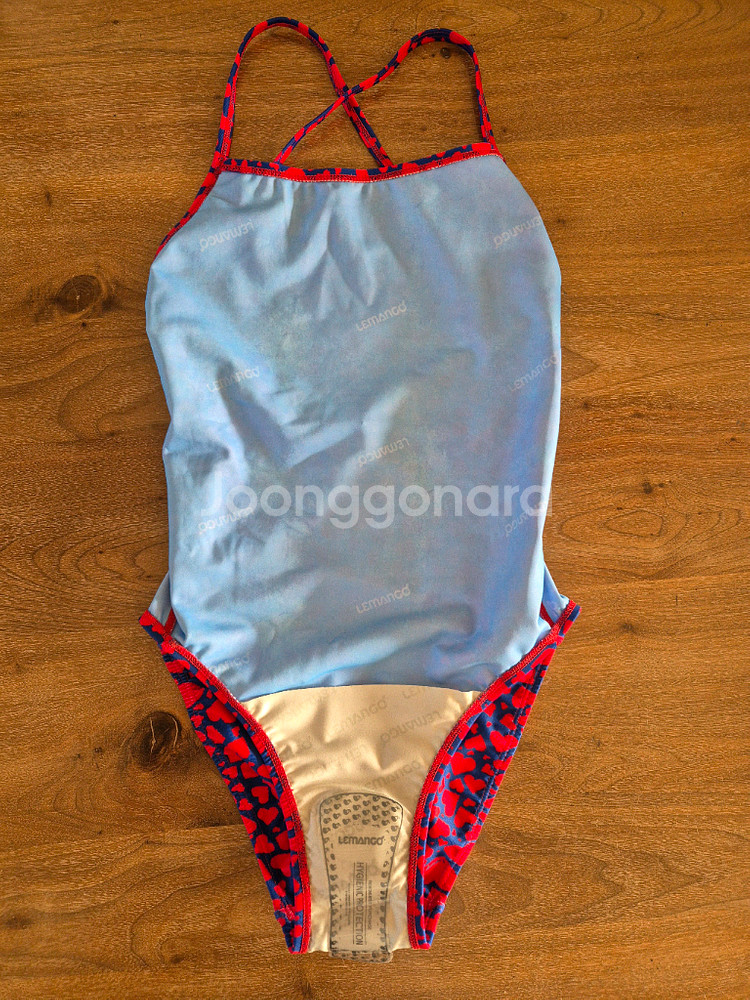 (새상품)르망고 신상 여성수영복 하트메시 레드 85M 더블크로스백/노멀컷 강습용 수영복--3