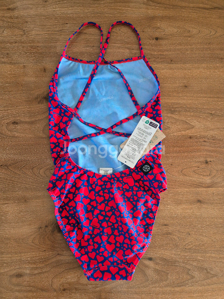 (새상품)르망고 신상 여성수영복 하트메시 레드 85M 더블크로스백/노멀컷 강습용 수영복--2