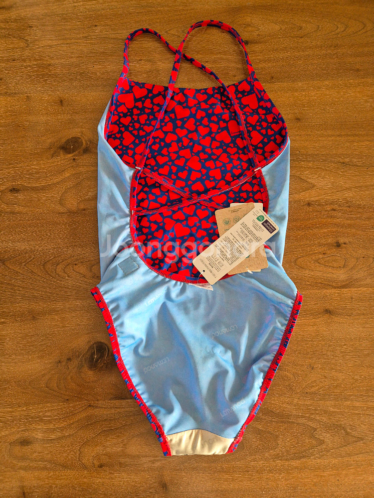 (새상품)르망고 신상 여성수영복 하트메시 레드 85M 더블크로스백/노멀컷 강습용 수영복--4