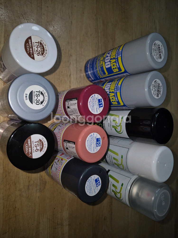 프라모델전용*스프레이페인트(중고~사용제품)타미야외스프레이페인트11종*일괄판매 ~헤이리영웅--3