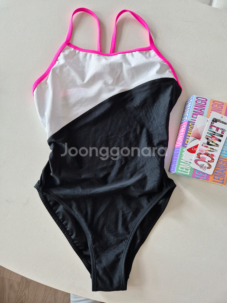 르망고 벨라 스플릿 네온엣지90(L) 강습용 여성 수영복--1