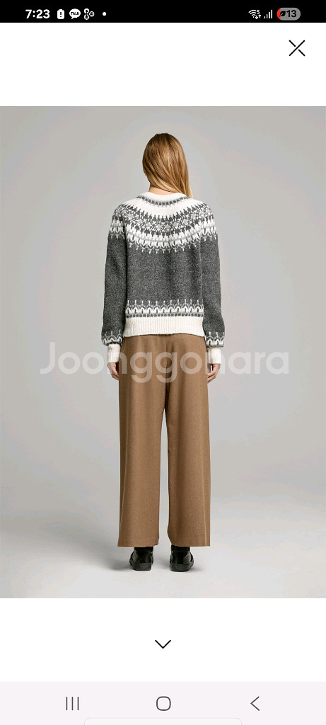 (새제품) 한섬 클럽모나코 노르딕 스웨터 니트--5