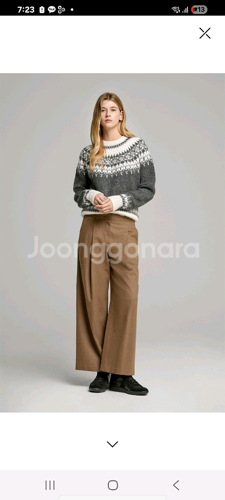 (새제품) 한섬 클럽모나코 노르딕 스웨터 니트--3