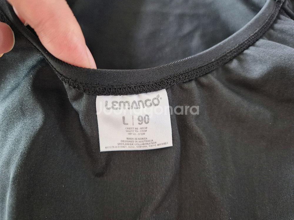 르망고 벨라 스플릿 네온엣지90(L) 강습용 여성 수영복--6