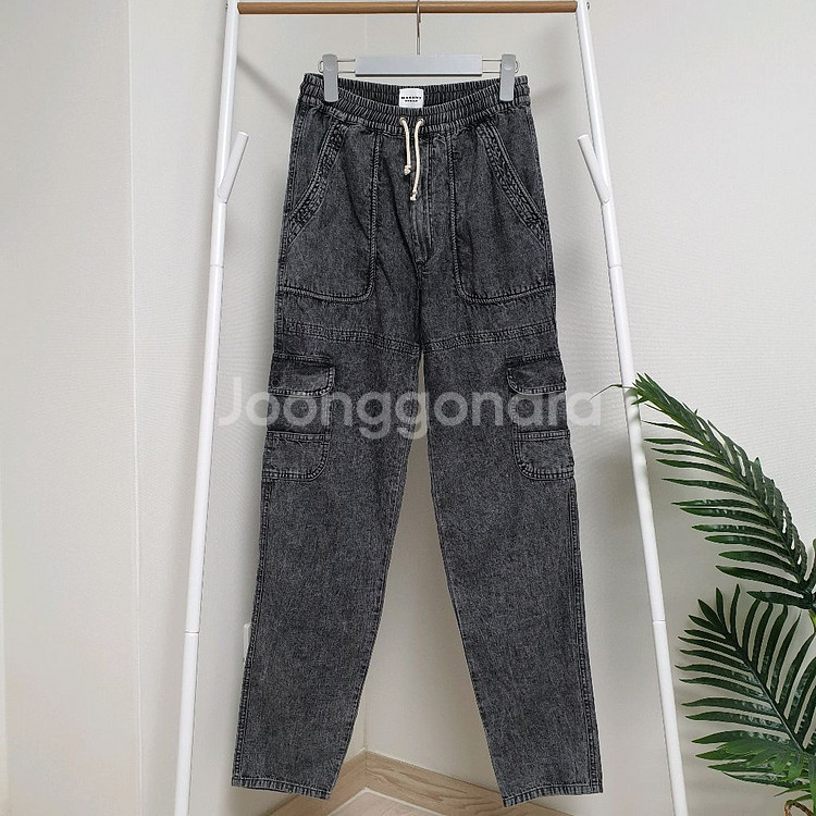 이자벨마랑에뚜왈 비아마오 밴딩 면바지--0