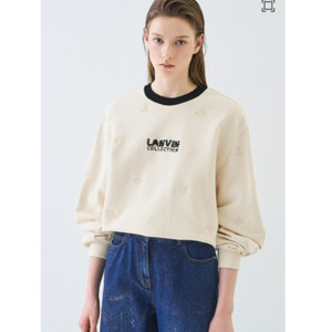 랑방컬렉션 비즈 디테일 엠블럼 티셔츠 66 사이즈