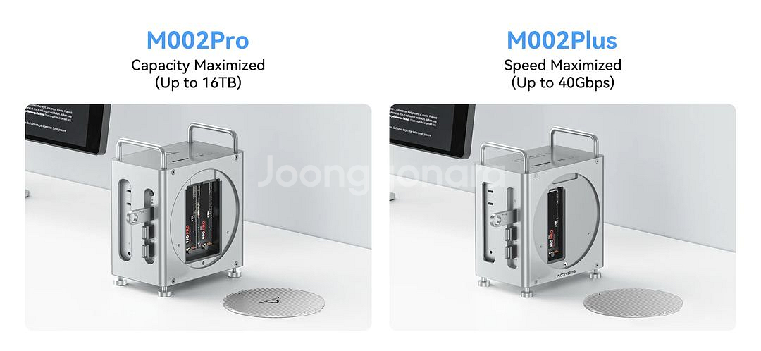 Acasis 맥미니 m4 허브 케이스 거치대 (40Gbps 듀얼 NVMe)--1