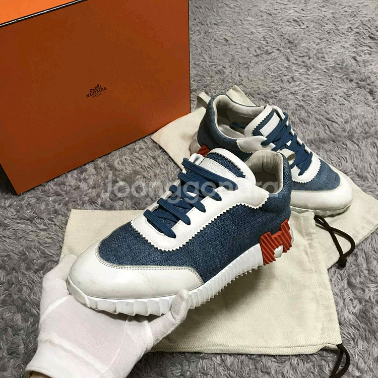 {클로젯[41][풀구성]에르메스 바운싱 데님 스니커즈--1