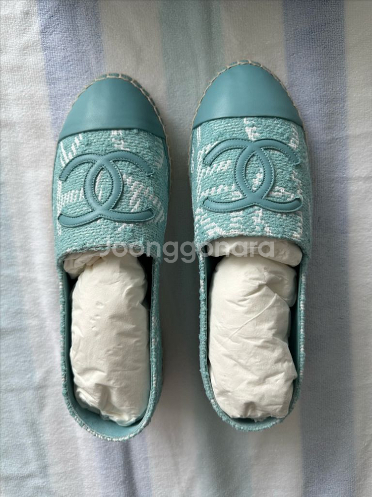 새상품 샤넬 CC 로고 뮬 에스파듀 39(마크다운)--3