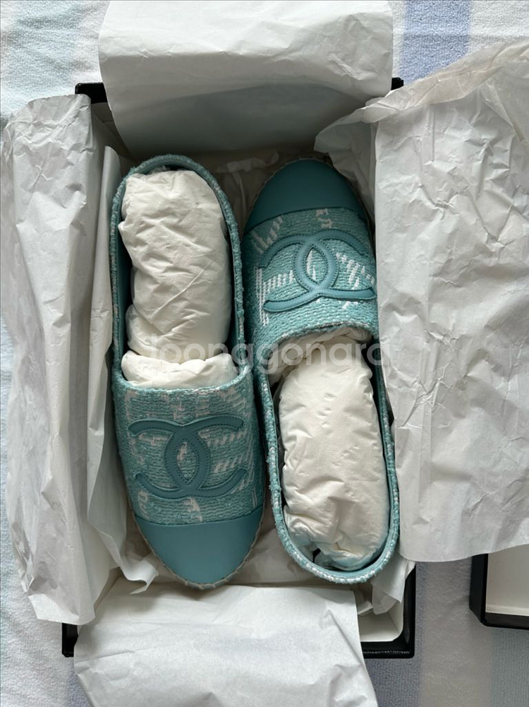 새상품 샤넬 CC 로고 뮬 에스파듀 39(마크다운)--8