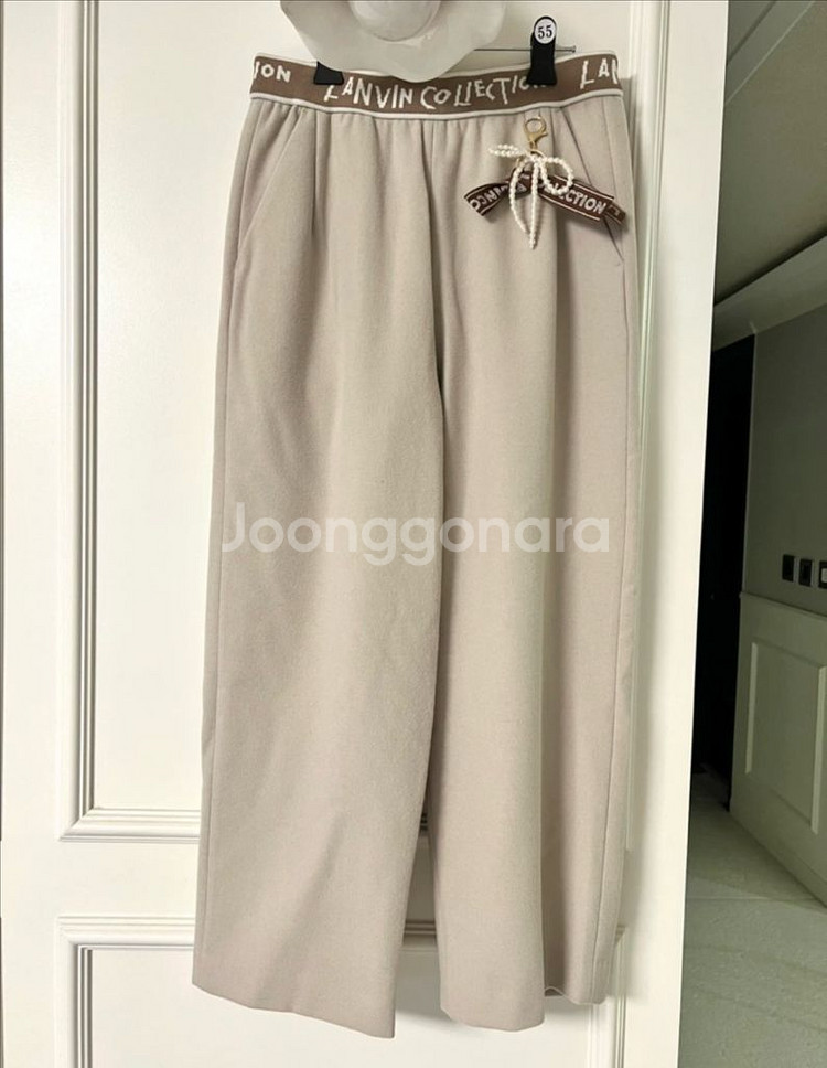 (미착용새상품) 랑방 컬렉션 겨울 밴딩 바지--1