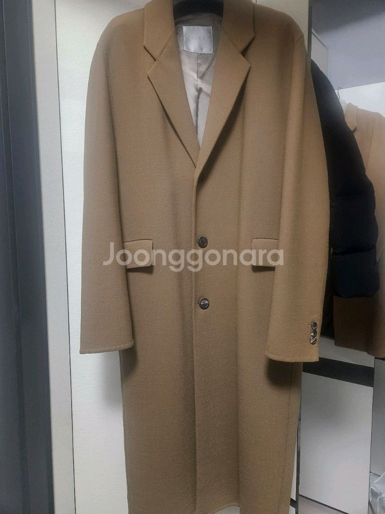 TIME 타임옴므 21FW 브라운 롱코트 105사이즈--0