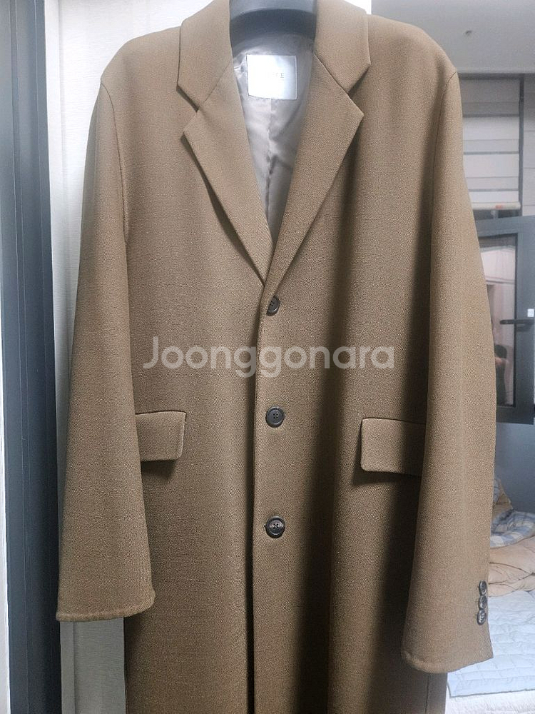 TIME 타임옴므 21FW 브라운 롱코트 105사이즈--1